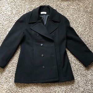 Calvin Klein Black Pea Coat
